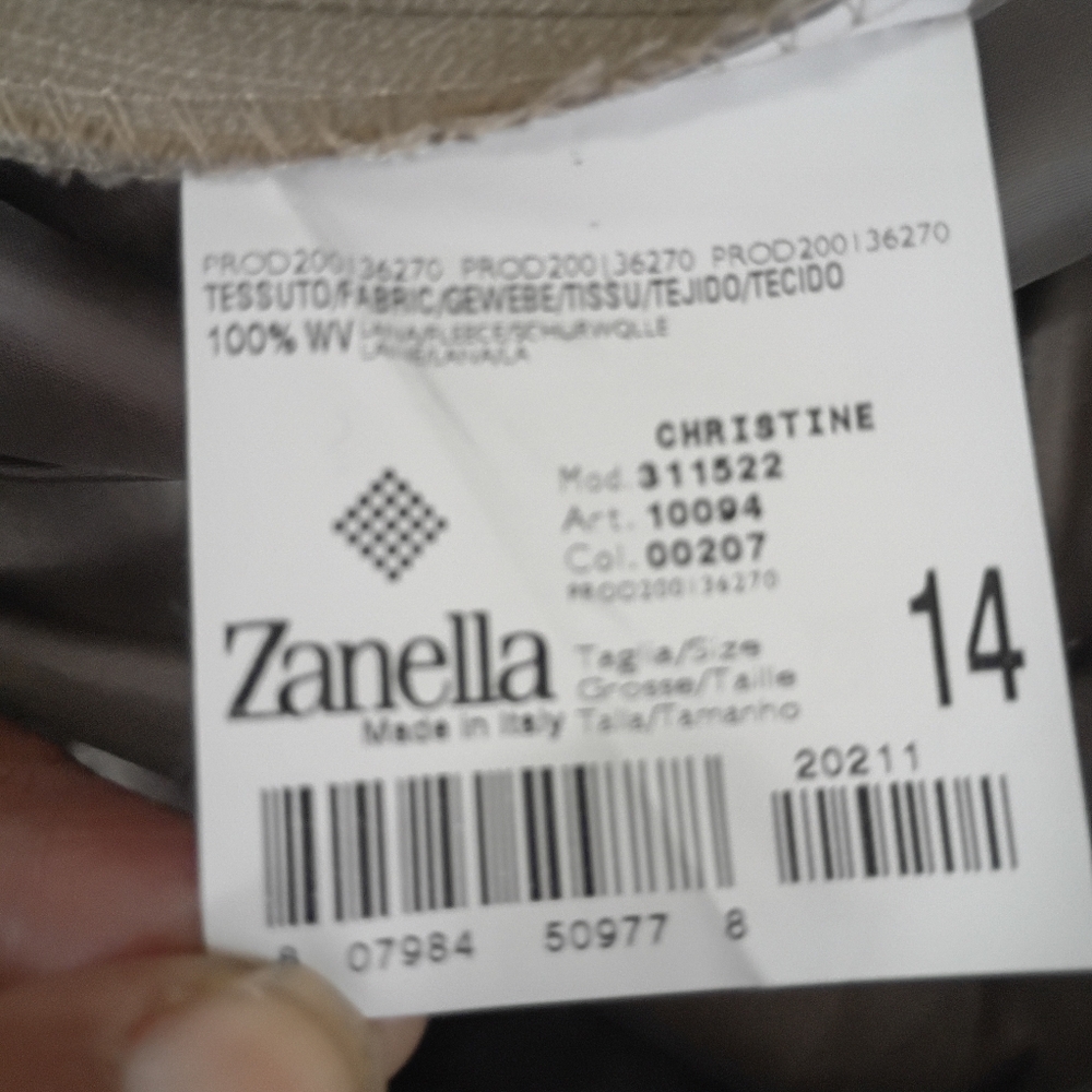 Zanella Taupe Wide-Leg Pleated Trousers - Picture 8 of 15